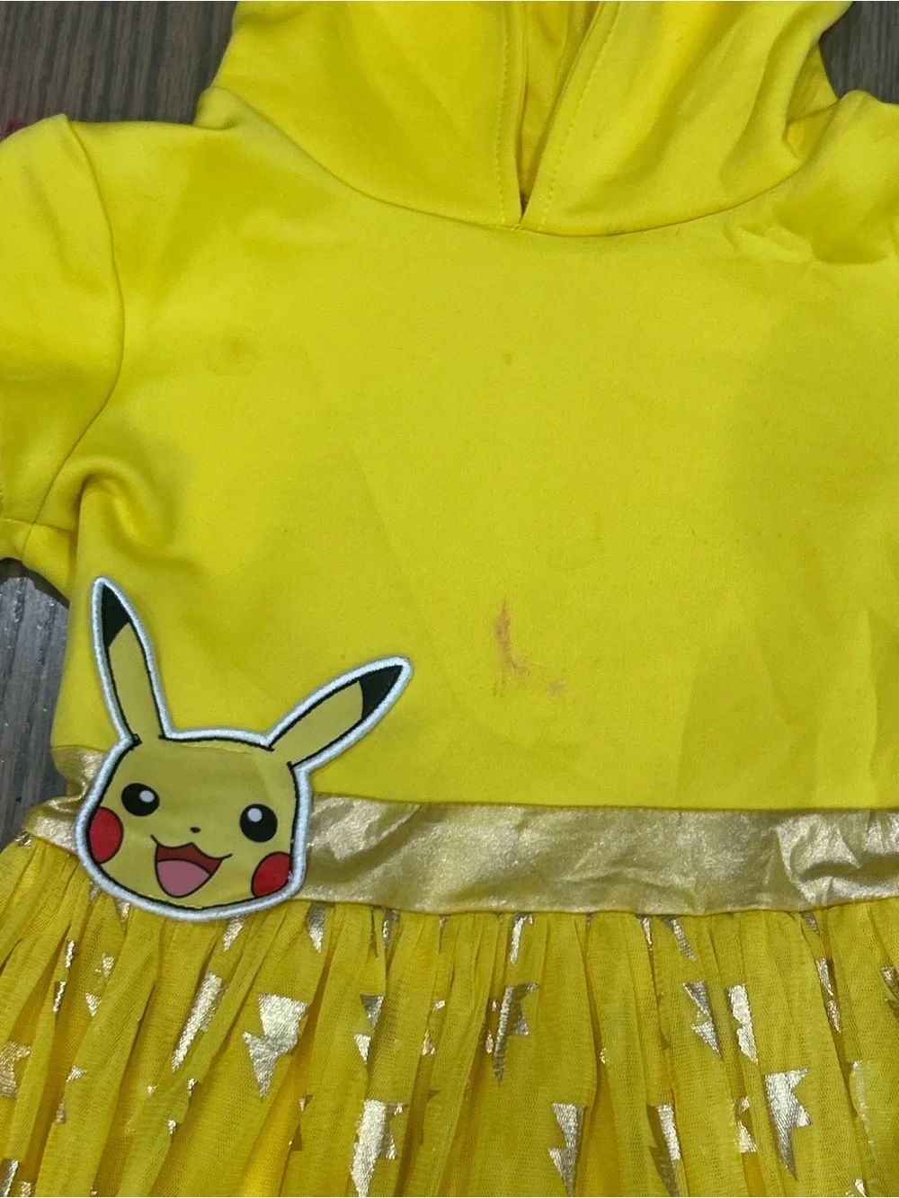 Girls Yellow Pokémon Pikachu Dress Size M (7/8) Good Condition